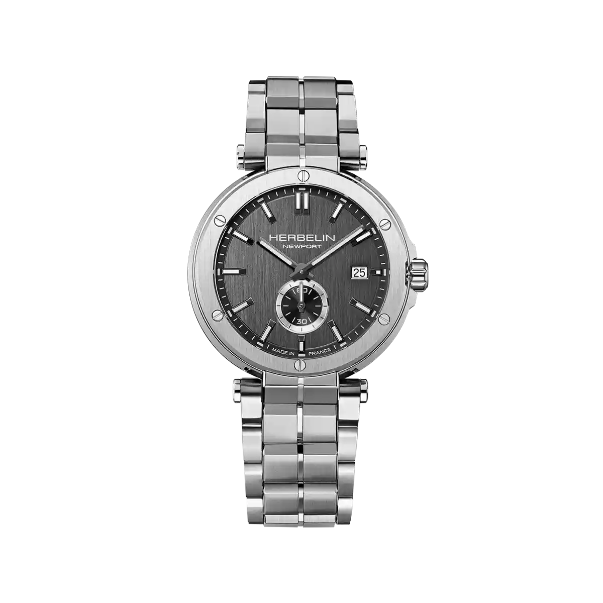 HERBELIN Newport Stainless Steel Charcoal Dial Men's Watch | 18389B22