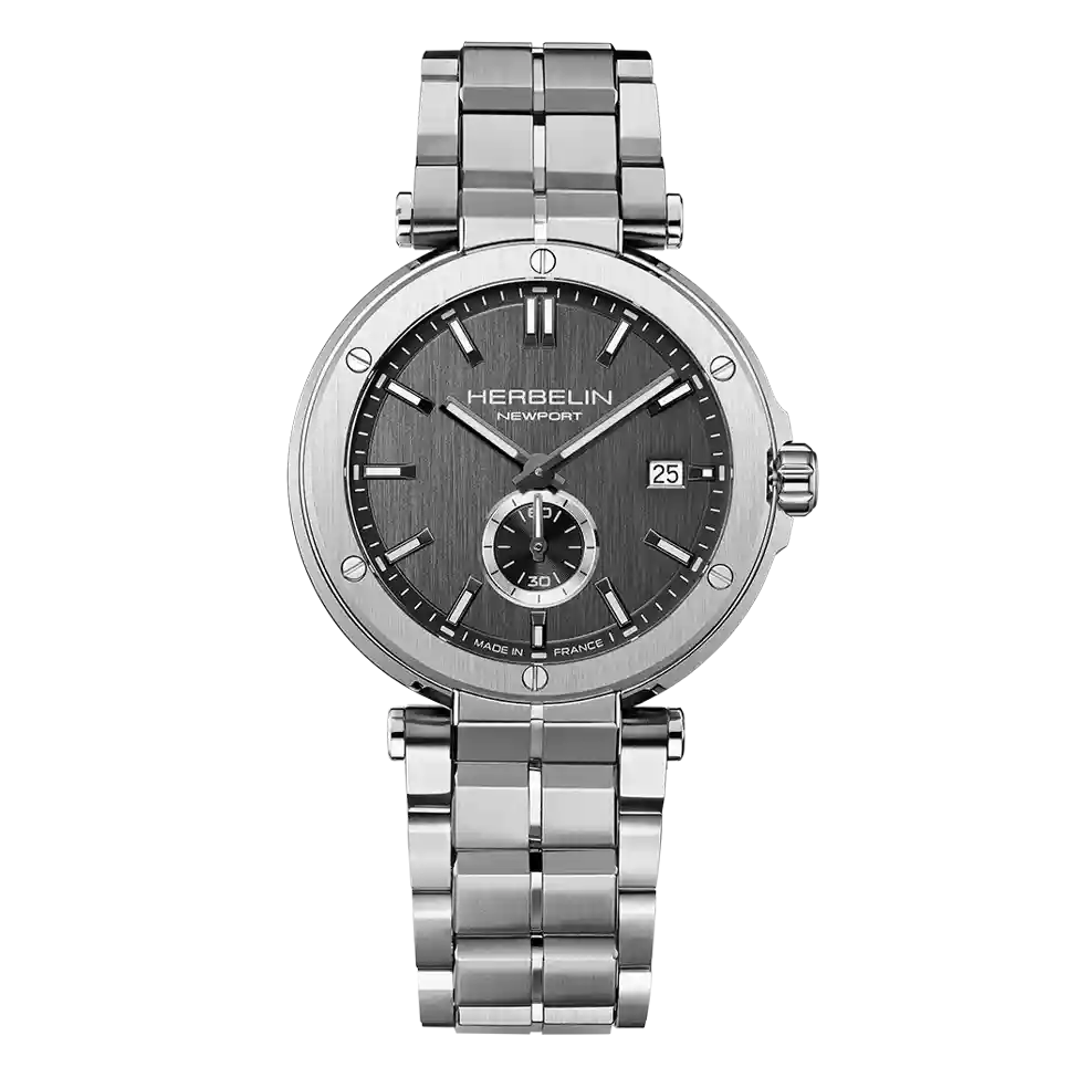 HERBELIN Newport Stainless Steel Charcoal Dial Men's Watch | 18389B22