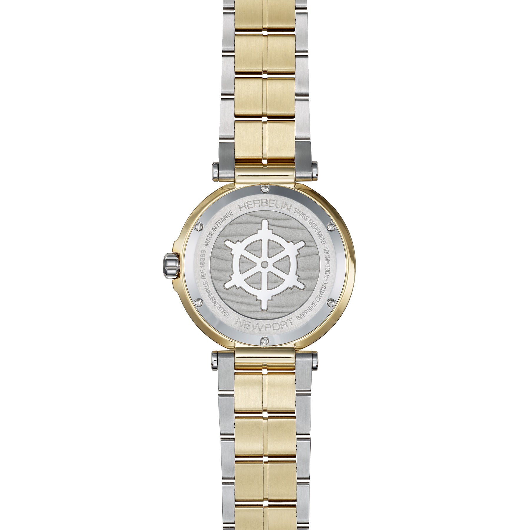 HERBELIN Newport Blue Dial Gold Indices Stainless Steel Men’s Watch | 18389BT1N35