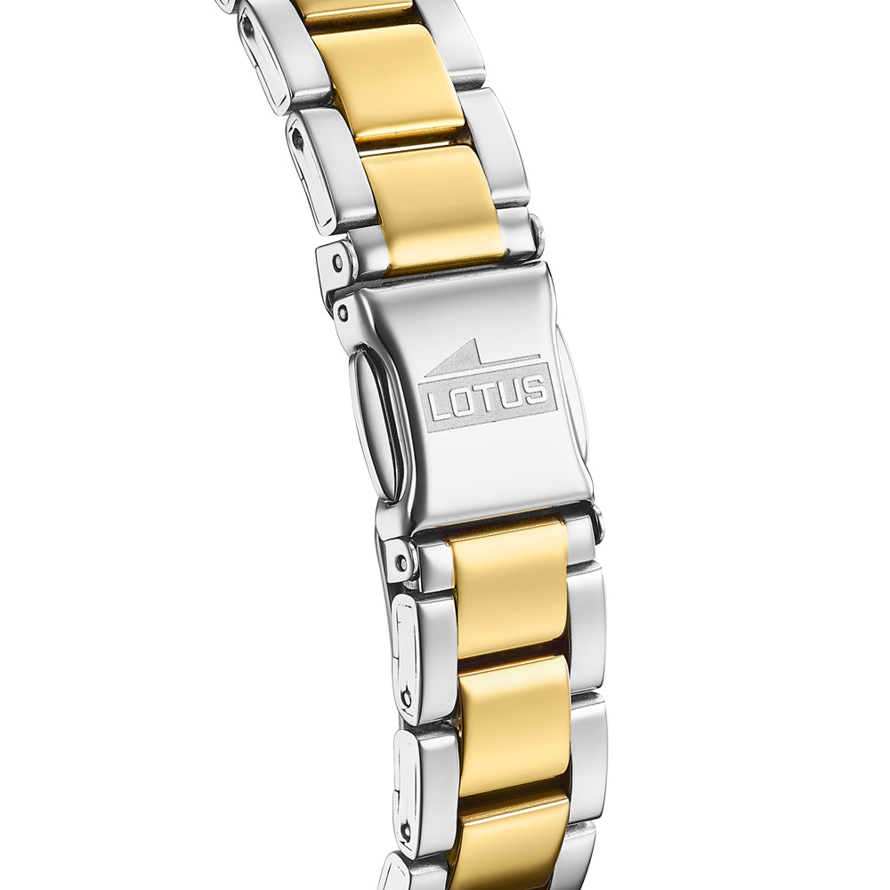 Lotus Bliss White Dial Stainless Steel Bracelet Unisex Watch | 18797/1