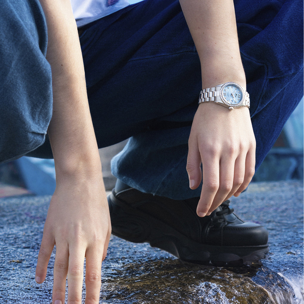 Lotus Freedom Blue Dial Calendar Stainless Steel Women’s Watch | 18933/5