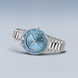 Bering Classic Blue Dial Calendar Stainless Steel Men's Watch | 18936-705