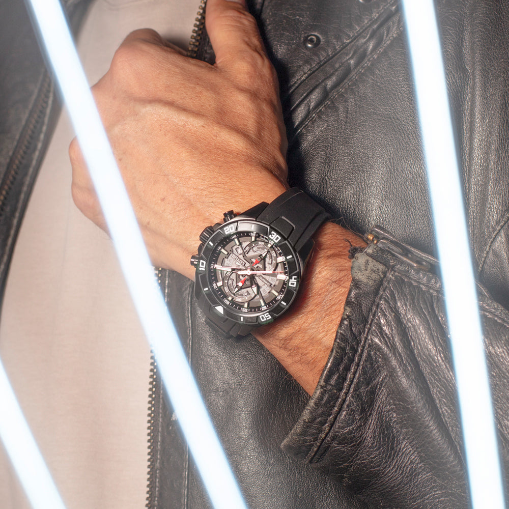 Lotus Vortex Black Dial Calendar Leather Men’s Watch | 18945/6