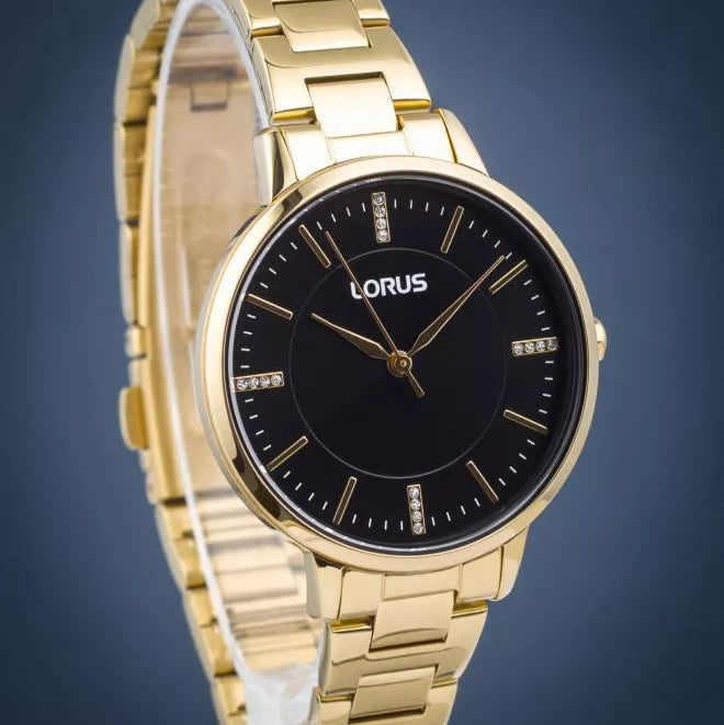 Lorus Black Sunray Dial Woman's Watch | RG254WX9