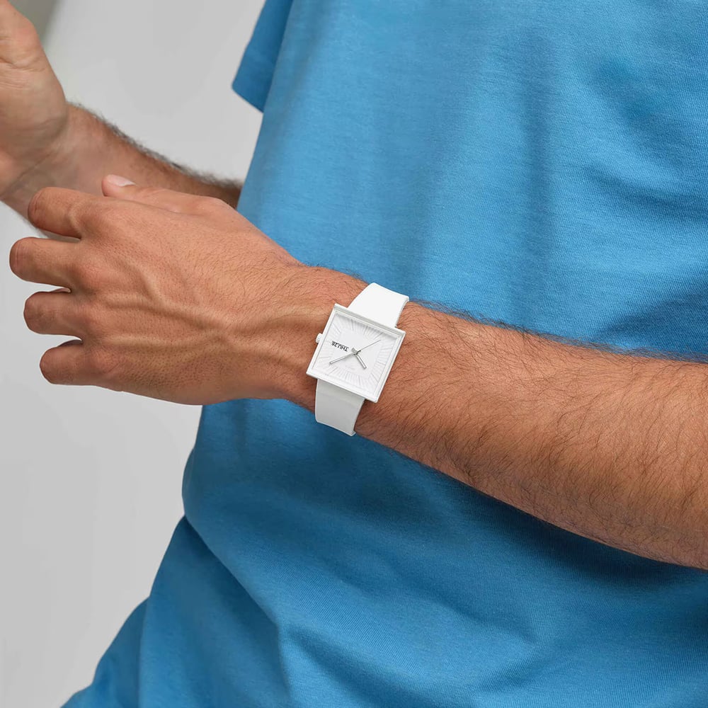 Swatch Bioceramic What If All White Unisex Watch | SO34W700