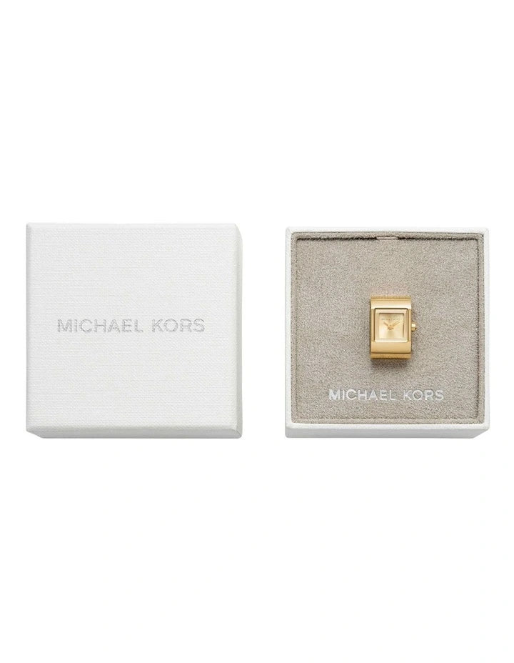 Michael Kors Darrington Gold-Tone Stainless Steel Strap Women's Ring Watch | MK4883
