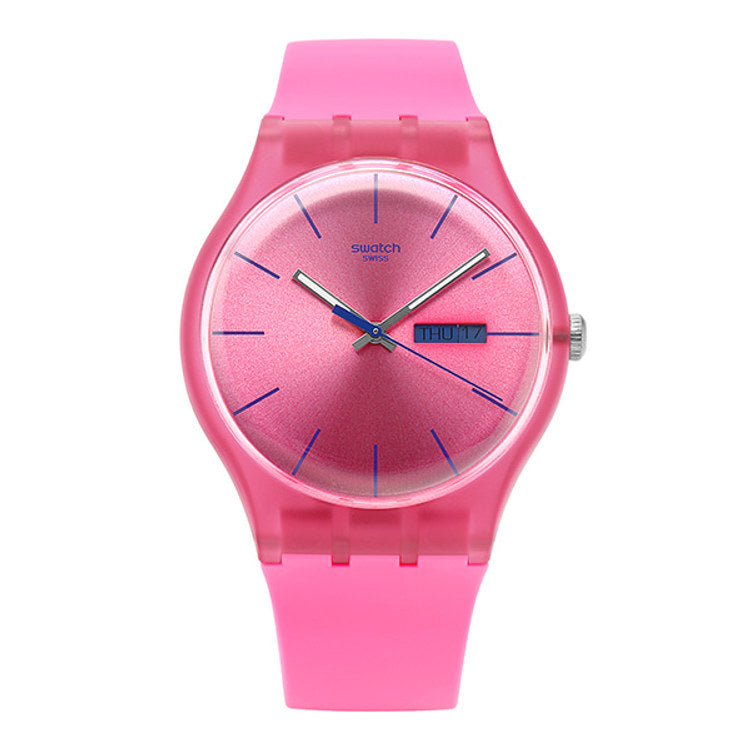Swatch Pink Silicon Strap Women's Watch | SUOP700
