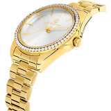 Bigotti Rose Gold Silver Dial Stones On Bezel Men's Watch | BG.1.10497-3