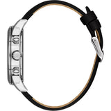 Bigotti Stainless Steel Black Multi-Dial Calendar Black Leather Strap | BG.1.10507-1