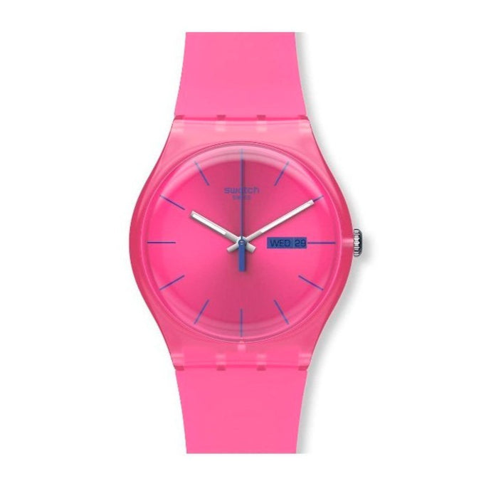 Swatch Pink Silicon Strap Women's Watch | SUOP700