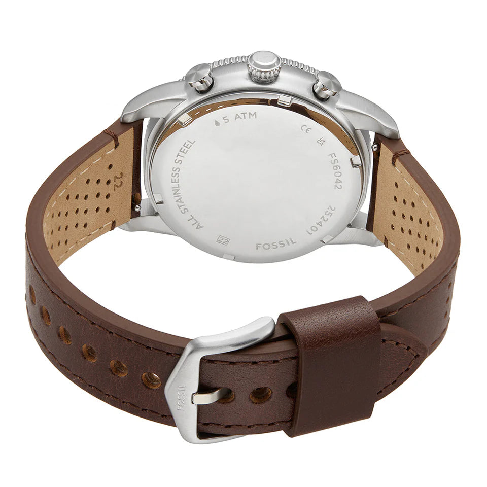 Fossil Sport Tourer Chronograph Brown LiteHide™ Leather Men's Watch | FS6042