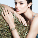 EMPORIO ARMANI Genni Crystals Gold Stainless Steel Bracelet Women's Watch | AR11663