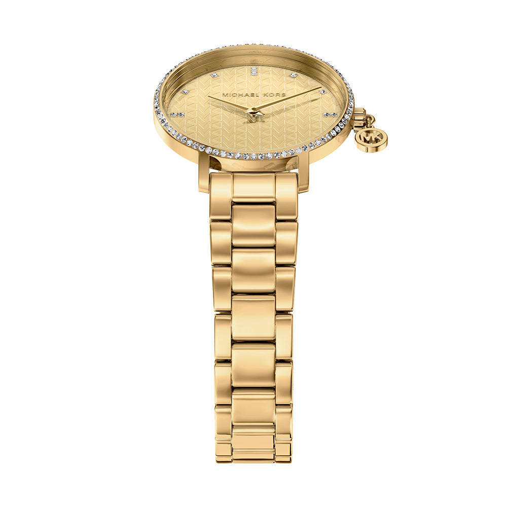Michael Kors Pyper Gold Dial and Gold Steel Bracelet 32mm Women's Watch | MK7572
