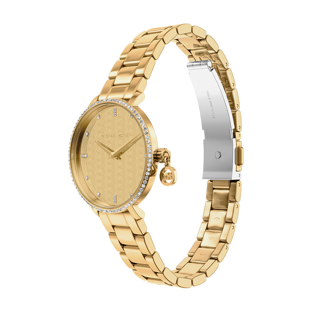 Michael Kors Pyper Gold Dial and Gold Steel Bracelet 32mm Women's Watch | MK7572
