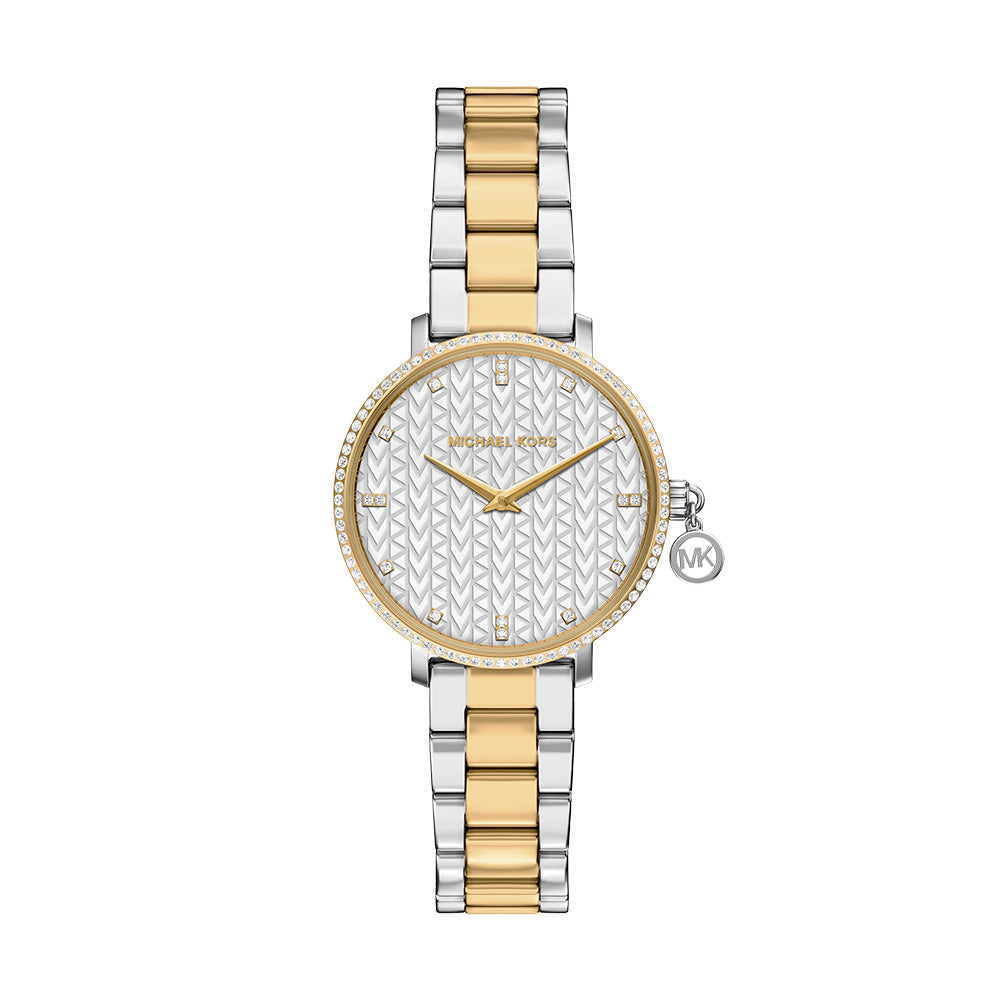 Michael Kors Pyper Silver Dial and Two-Tone Steel Bracelet 32mm Women's Watch | MK7574