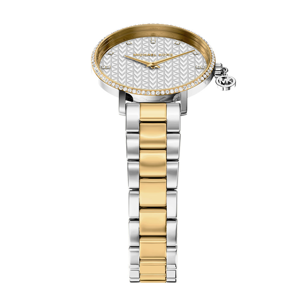 Michael Kors Pyper Silver Dial and Two-Tone Steel Bracelet 32mm Women's Watch | MK7574