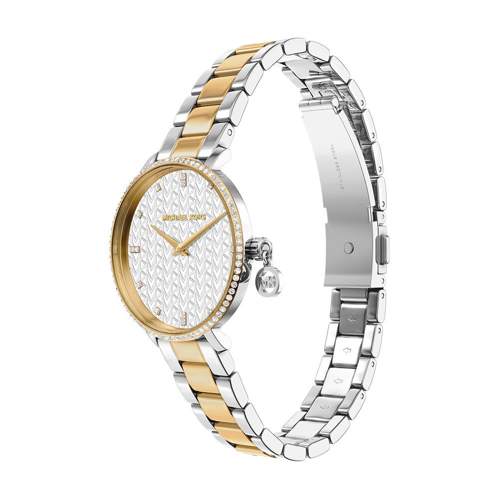 Michael Kors Pyper Silver Dial and Two-Tone Steel Bracelet 32mm Women's Watch | MK7574