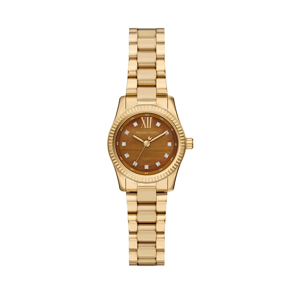 Michael Kors Lexington Gold Dial and Gold Steel Bracelet 26mm Women's Watch | MK7578