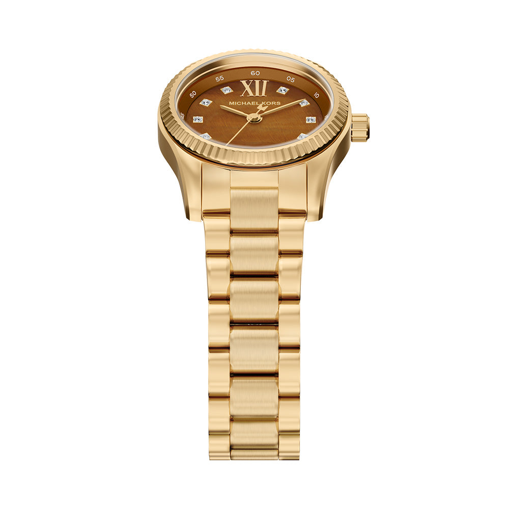 Michael Kors Lexington Gold Dial and Gold Steel Bracelet 26mm Women's Watch | MK7578