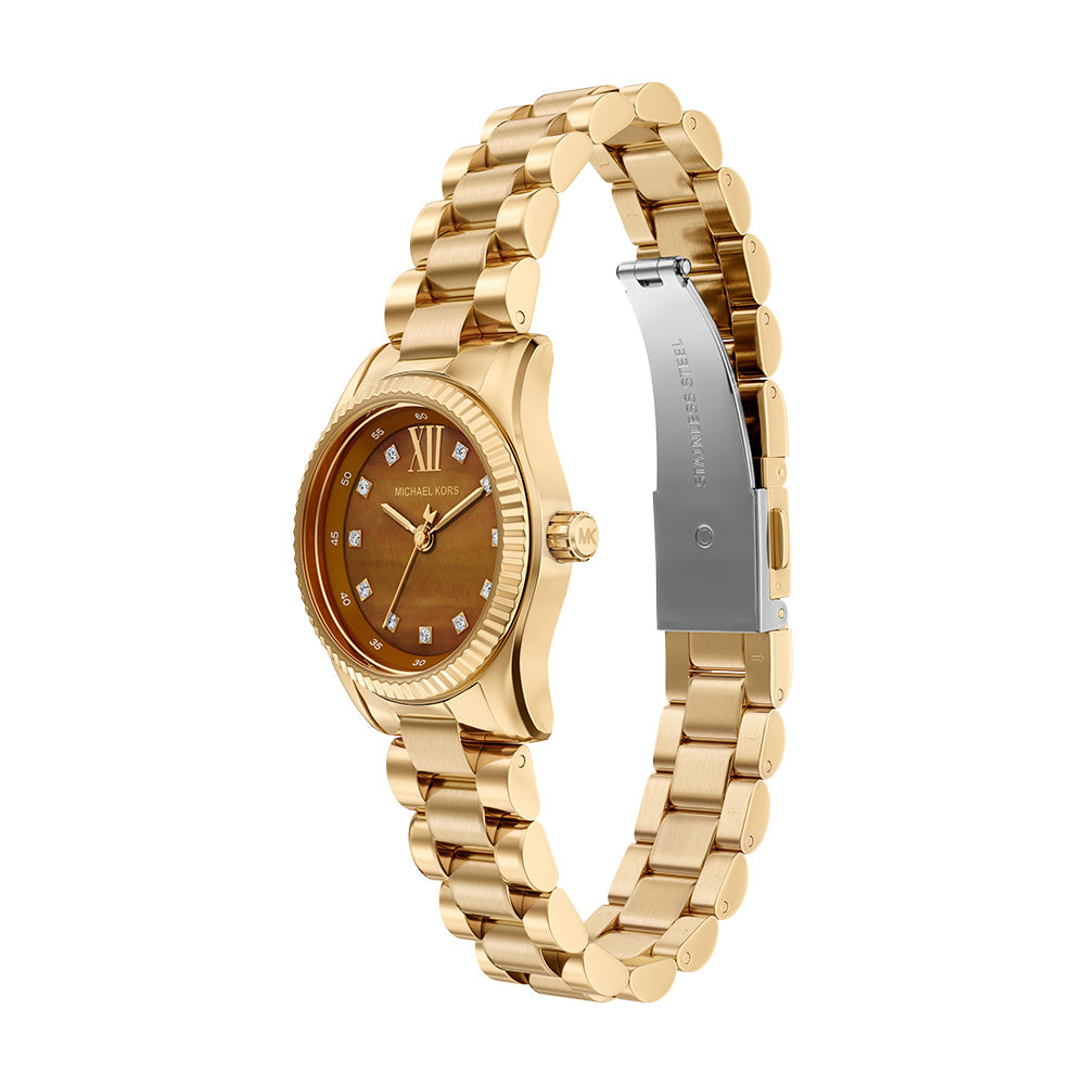 Michael Kors Lexington Gold Dial and Gold Steel Bracelet 26mm Women's Watch | MK7578