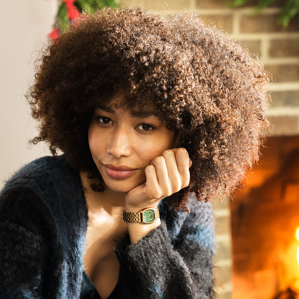 Fossil Harlow Green Dial Gold Women's Watch | ES5451