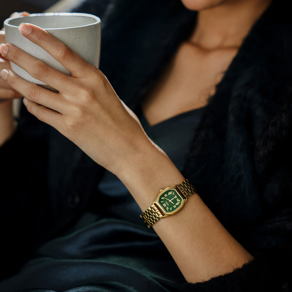 Fossil Harlow Green Dial Gold Women's Watch | ES5451