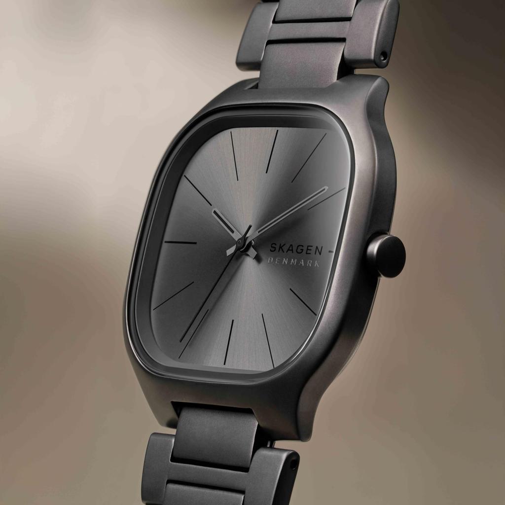 Skagen Mellem Three-Hand Blue Dial Leather Men's Watch | SKW6936