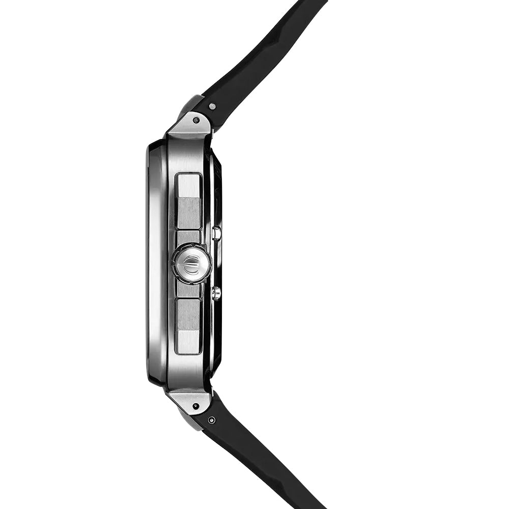 Herbelin Cap Camarat Silver Textured Dial Black Rubber Strap Men’s Watch | 35646A42CA