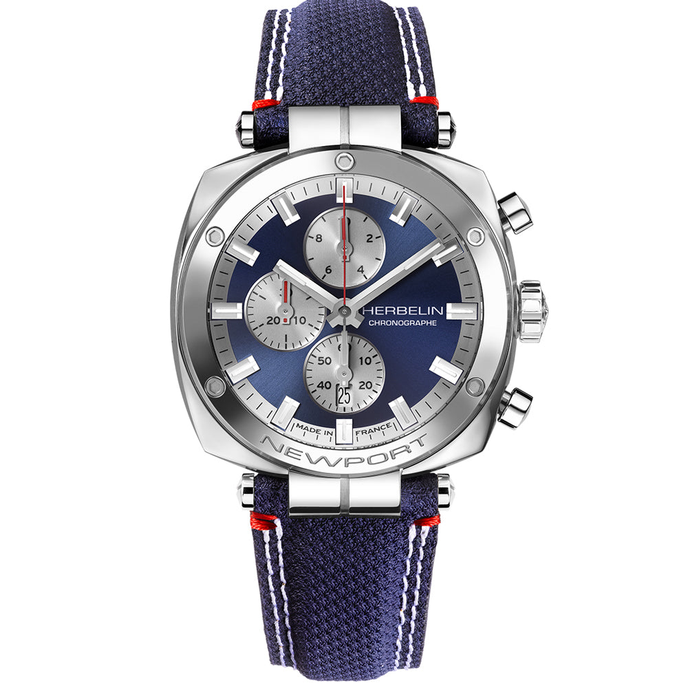 Herbelin Newport Héritage Chronograph Blue Dial Men's Watch | 35664AP25X