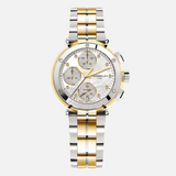 Herbelin Newport Two-Tone Swiss Quartz Chronograph Diamond Mother of Pearl Dial Women's Watch | 35688BT89