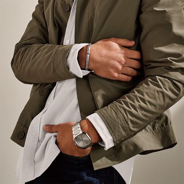 Skagen Mellem Three-Hand Silver Stainless Steel Men's Dress Watch | SKW6934