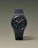 Swatch Cobblestone Street Black Dial Black Strap Unisex Watch | SO29A101