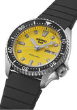 Seiko 5 Sport Automatic Yellow Dial with Black Strap Men's Watch | SRPL87K1