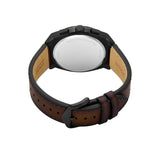 Fossil Everett Brown Quartz Leather Dark Brown Dial Analog Men's Watch | FS6108