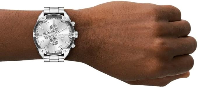 Diesel Spiked Stainless Steel Silver Men's Dress Watch | DZ4677