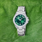 Festina Mademoiselle Quartz Green Dial Embellished Indices Stainless Steel Women's Watch | F20700/4