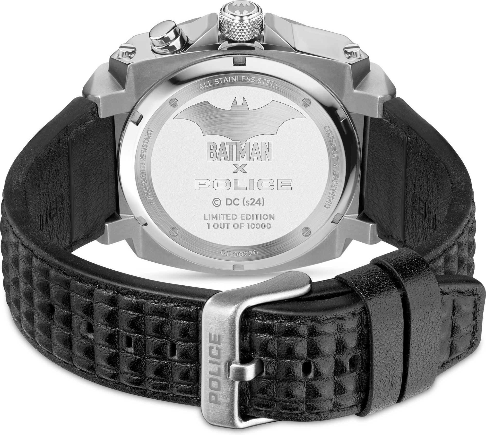 Police Limited Edition Batman Forever Norwood Black Dial Black Strap Chronograph Men's Watch Set | PEWGD0022603SET