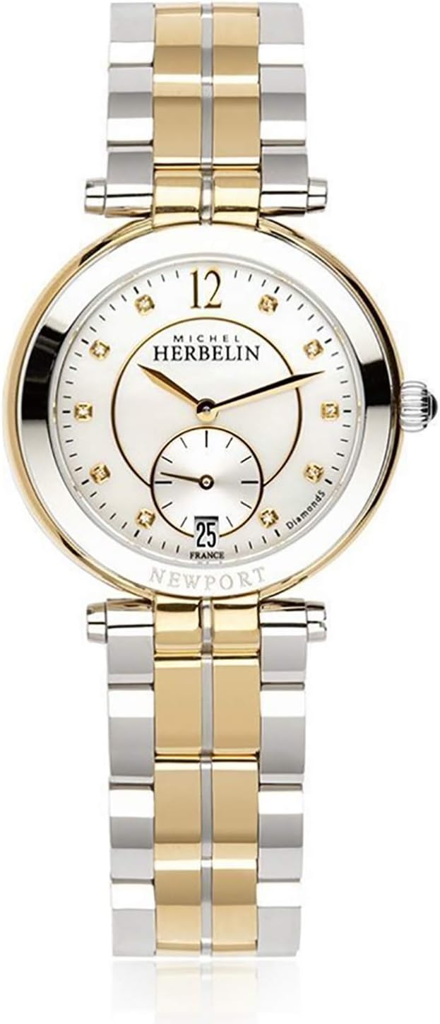 HERBELIN Newport Classics Diamond Mother of Pearl Women's Watch | 18384/BTR89