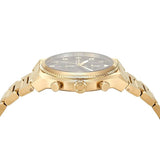Michael Kors Oversized Panorama Gold-Tone strap with Black Dial Men's Dress Watch | MK9195