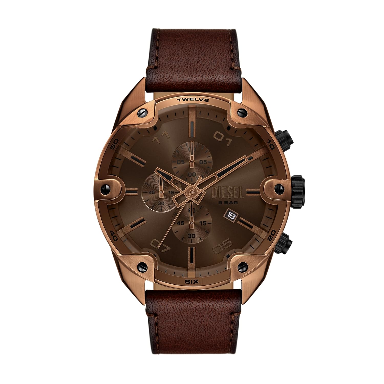 Diesel Spiked Brown Men's Watch | DZ4698