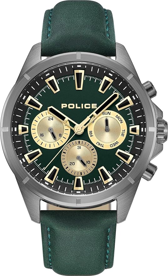 Police Analogue Quartz Leather Strap Men's Watch | PEWJF0005801