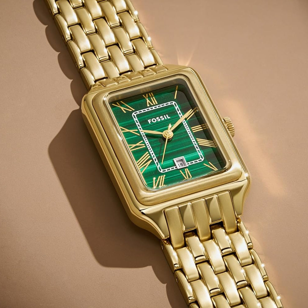 Fossil Raquel Green Dial Gold Analog Women's Watch | ES5341