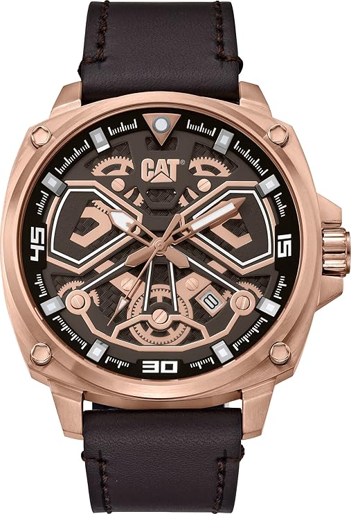 CAT Tokyo Rubber Strap Rose Gold Dial Men's Watch | AJ.191.35.129
