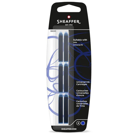 Sheaffer Universal Ink Cartridge 6 Blue | 93091