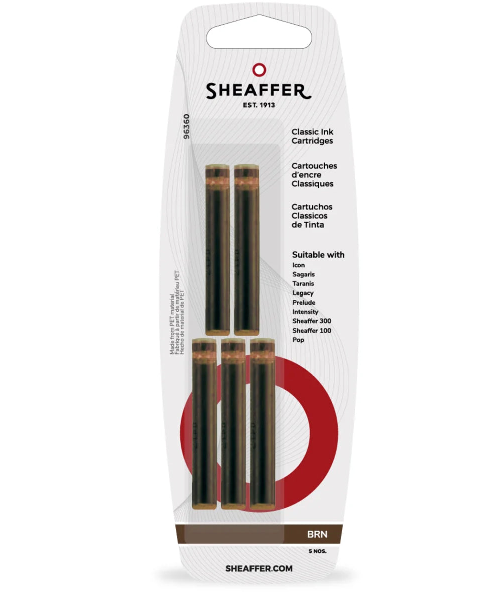 Sheaffer Classic Ink Cartridge (Pack of 5) Brown | 96360