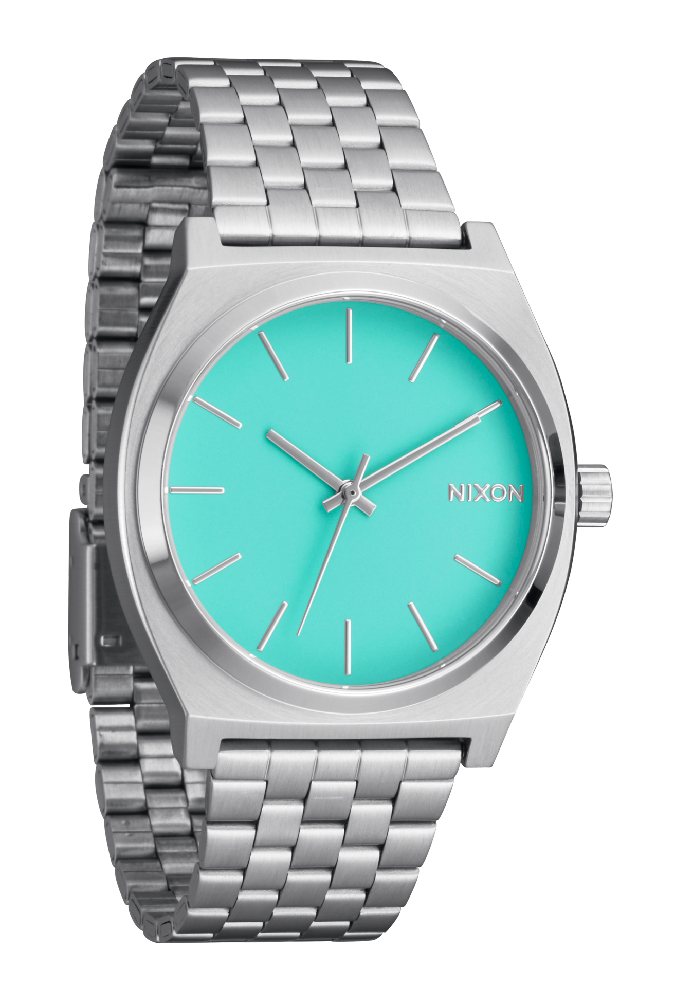 NIXON Time Teller Silver Dial and Silver Leather 34mm Unisex Watch - view 2