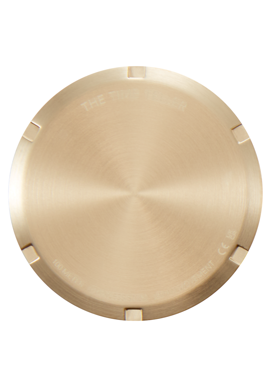 NIXON Time Teller Light Gold Dial and Vintage White Steel Bracelet 36mm Unisex Watch - view 7