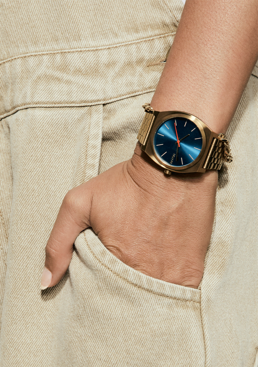 NIXON Time Teller - Desert Gold Arles Blue Unisex Watch | A0455301-00