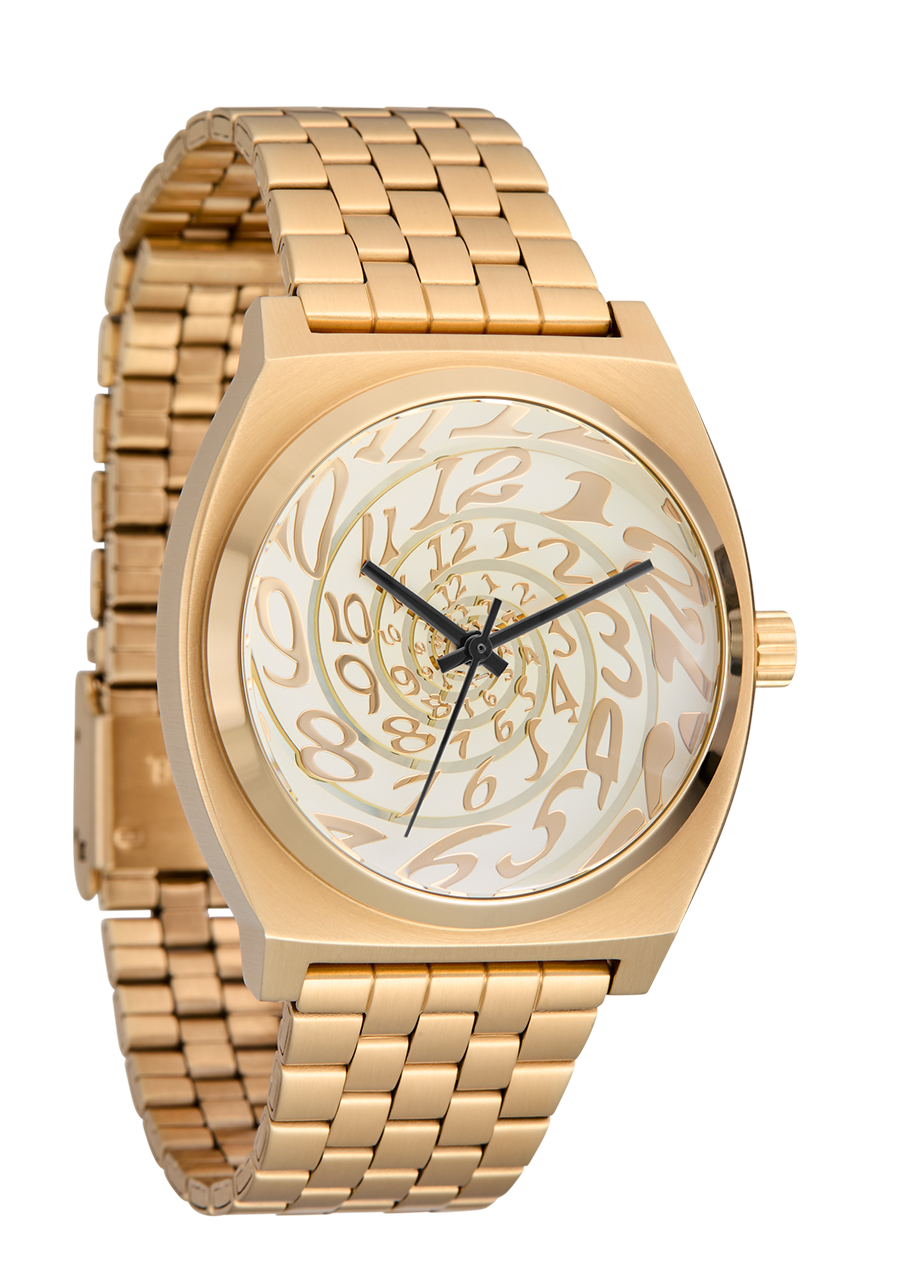 NIXON Time Teller 4th Dimemsion Gold / Vintage White Unisex Watch | A0455359-00