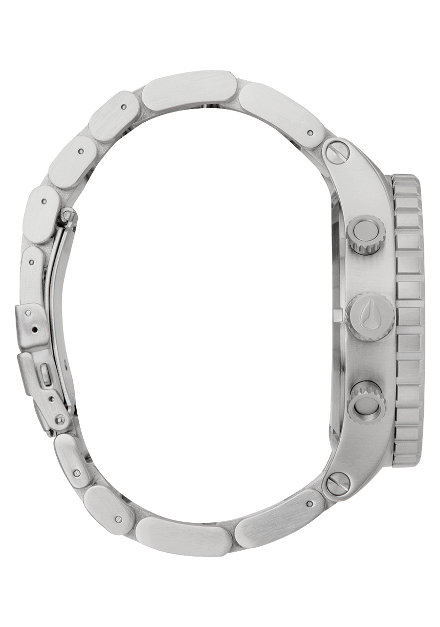 NIXON 51-30 Chrono Black Dial and Silver Steel Bracelet Men's Watch - view 2